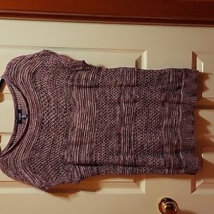 Chaps Women's Cap Sleeved Purple Knitted Sweater Tunic Top Size Large